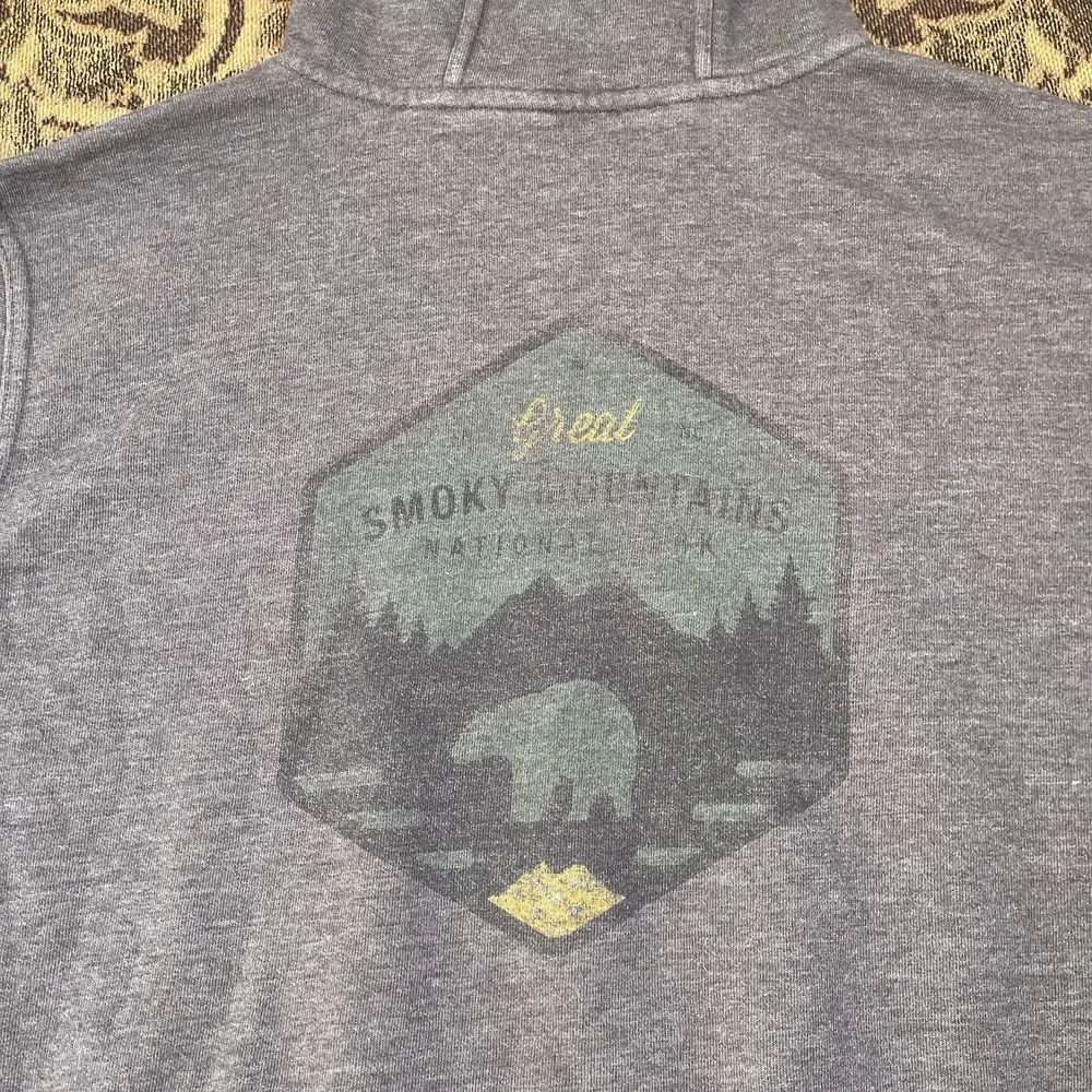 The North Face Pullover Gray Hoodie Great Smokey Mountain Mens Size XL